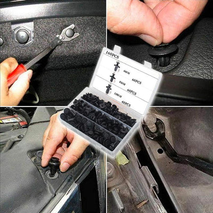 🔥Buy 1 Set Get 160 Pcs🔥Car Body Plastic Rivets Fastening Kit