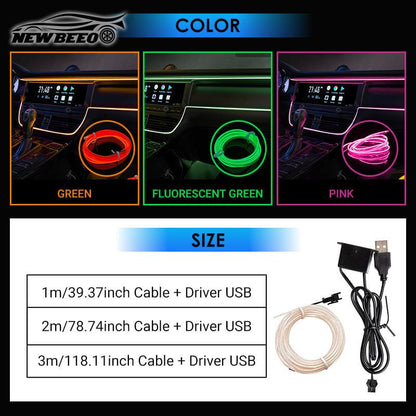 😎Car Interior LED Strip Atmosphere Lights Pro🚗