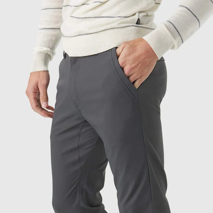 Men's Slim Elastic Ice Silk Casual Pants