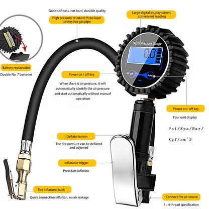 🔥🔥Last Day 49% OFF - 🏎️ Digital Tire Inflator with Pressure Gauge