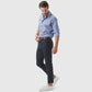 Men's Slim Elastic Ice Silk Casual Pants