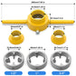 Premium 6-piece Plastic Pipe Thread Die Tool Set, facilitating effortless pipe connection!