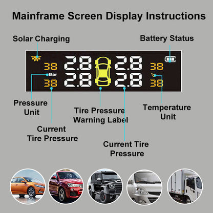 💖HOT SALE 50% OFF💖 Solar Wireless Monitoring System for Tire Pressure