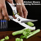 Multifunctional stainless steel spring-loaded poultry shears for meat, chicken, fish, vegetables, etc.