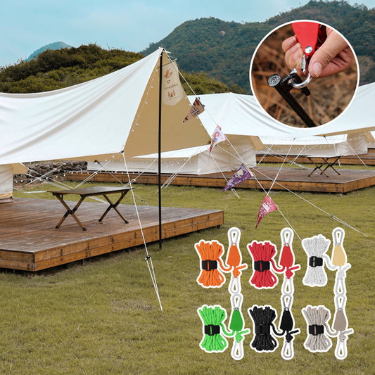 Outdoor Tent Windproof Pulley Buckle Adjustable Lifting Rope Tightener