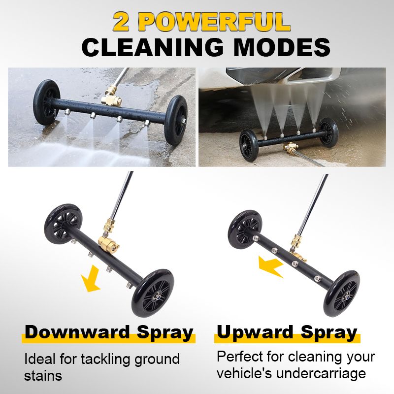 🔥2025 Hot Sale 🔥Undercarriage Pressure Cleaner Water Broom Dual Purpose Road Undercarriage Cleaner Dual Function Car Chassis Cleaning Brush