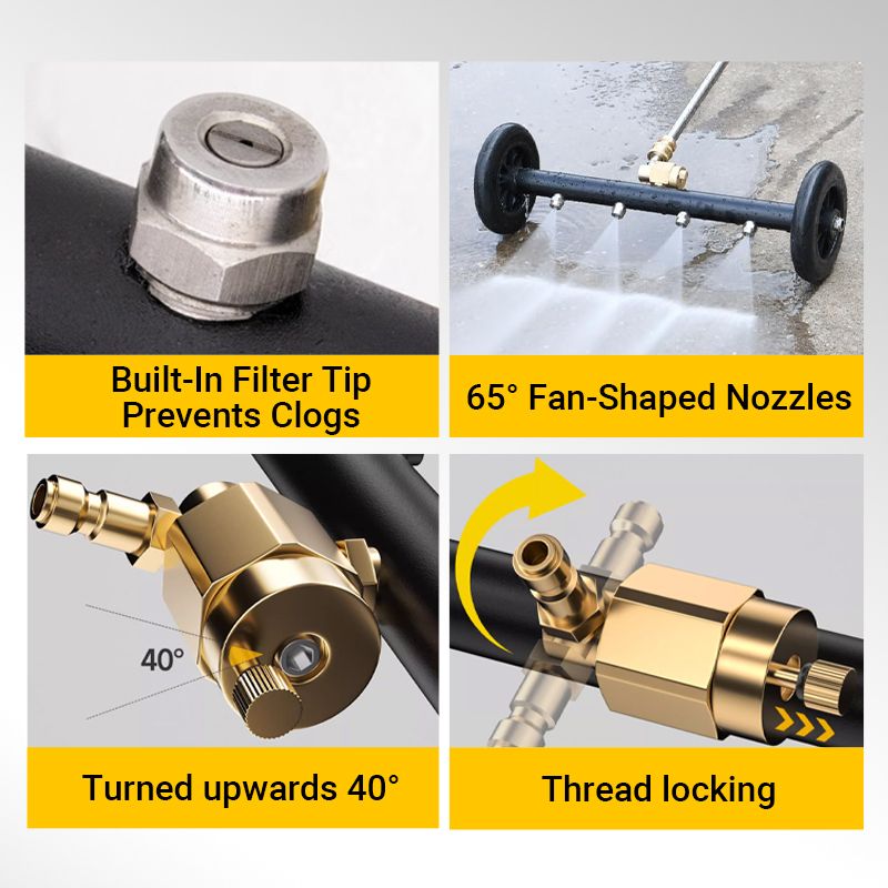 🔥2025 Hot Sale 🔥Undercarriage Pressure Cleaner Water Broom Dual Purpose Road Undercarriage Cleaner Dual Function Car Chassis Cleaning Brush