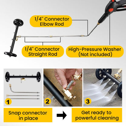 🔥2025 Hot Sale 🔥Undercarriage Pressure Cleaner Water Broom Dual Purpose Road Undercarriage Cleaner Dual Function Car Chassis Cleaning Brush