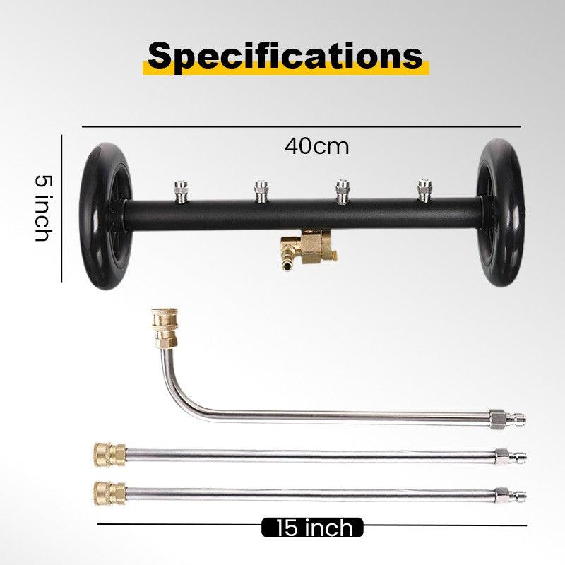 🔥2025 Hot Sale 🔥Undercarriage Pressure Cleaner Water Broom Dual Purpose Road Undercarriage Cleaner Dual Function Car Chassis Cleaning Brush