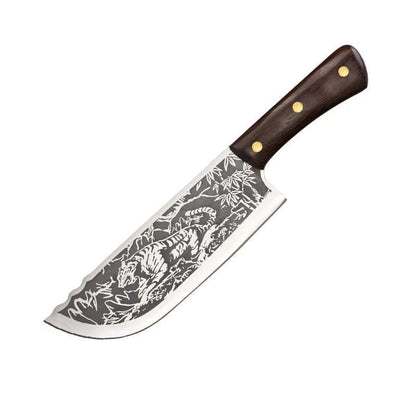 🎄🎅Christmas special offer🎁  Durable Sharp Tiger Pattern Stainless Steel Knife