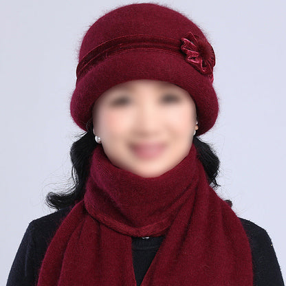 ”🎁Winter warm gift💕“ Women's Winter Knit Hat & Scarf Set for Middle Age