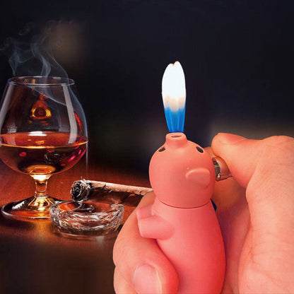 🔥New Hot Selling❤️‍🔥 Creative Piggy Refillable Gas Lighter