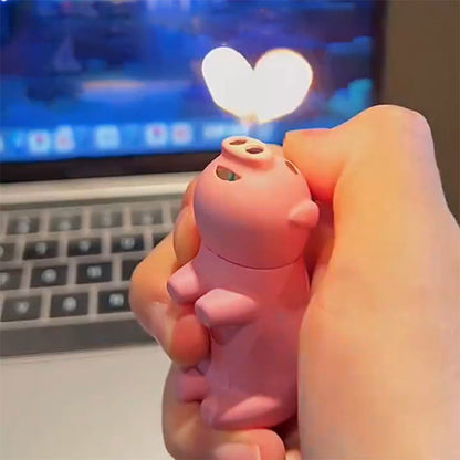 🔥New Hot Selling❤️‍🔥 Creative Piggy Refillable Gas Lighter