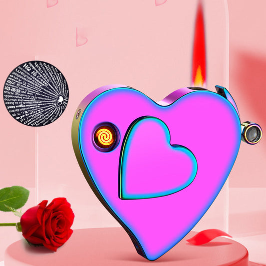 🔥New Hot Selling❤️‍🔥 Creative Heart Shaped Gas & Electric Lighter