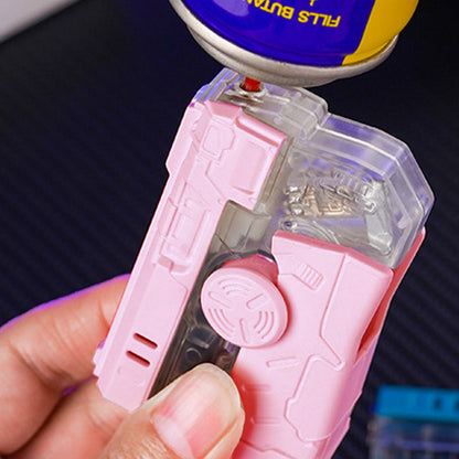 🔥New Hot Selling❤️‍🔥 Cartoon Pink Collapsible Lighter with Coloured Lights