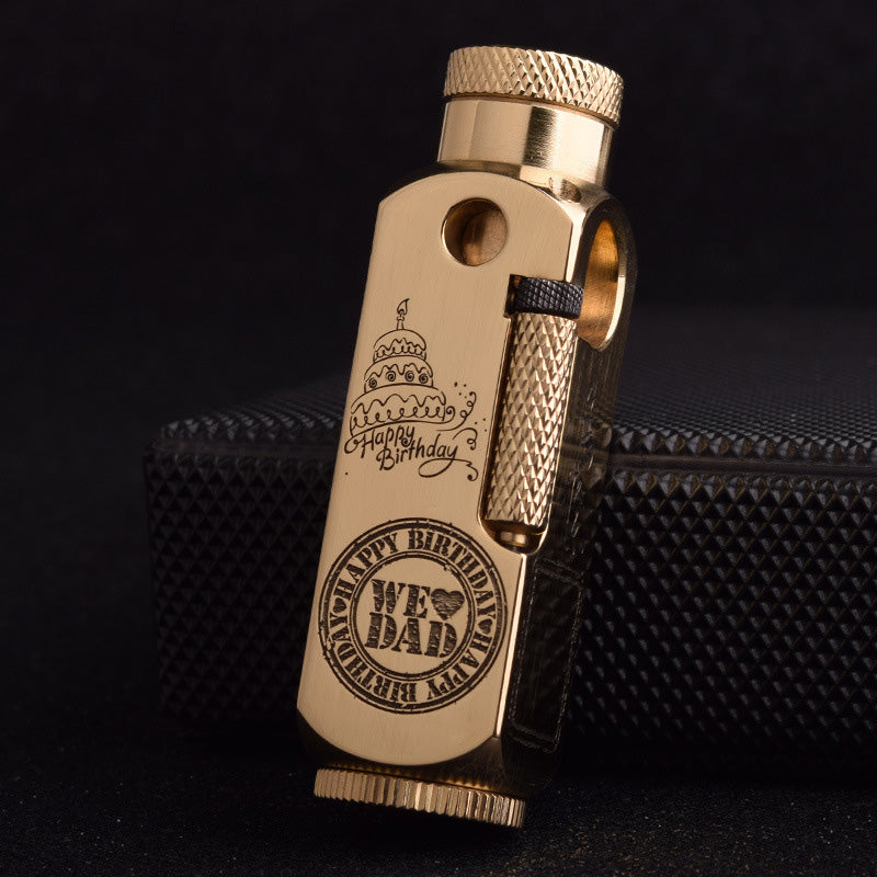 🔥New Hot Selling❤️‍🔥 Brass Retro Antique-Style Carved Kerosene Lighter