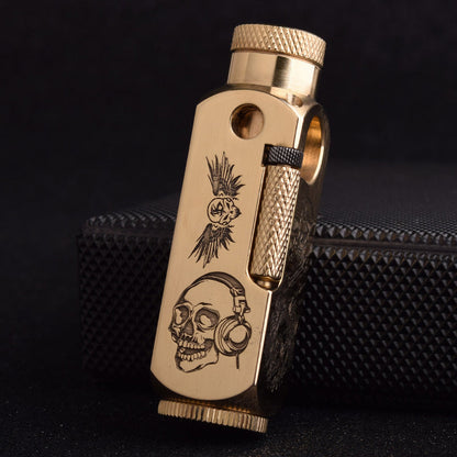 🔥New Hot Selling❤️‍🔥 Brass Retro Antique-Style Carved Kerosene Lighter