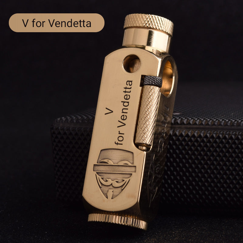 🔥New Hot Selling❤️‍🔥 Brass Retro Antique-Style Carved Kerosene Lighter