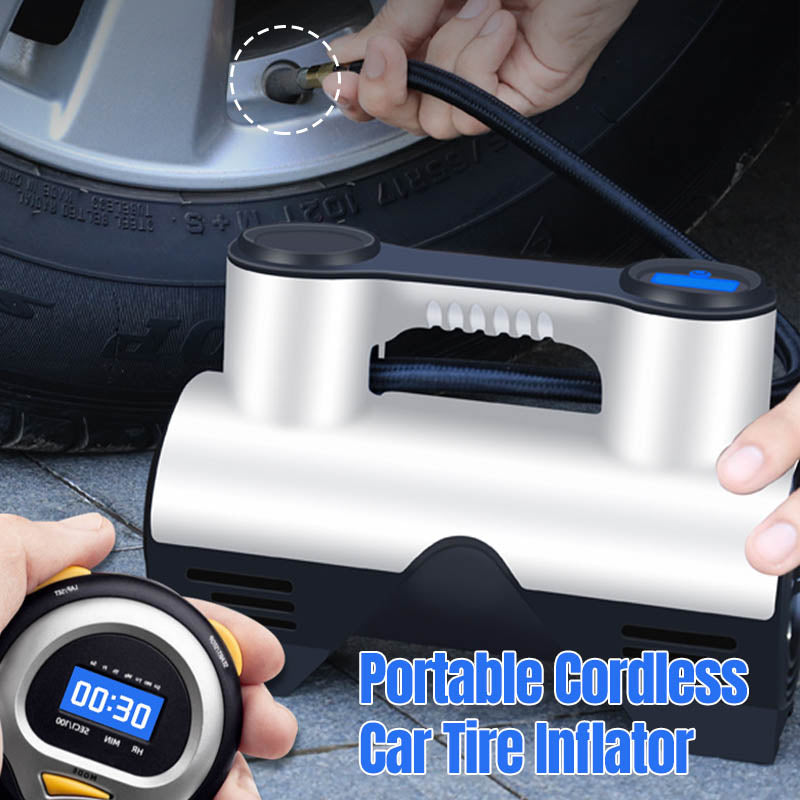 Portable Cordless Car Tire Inflator with Digital Display