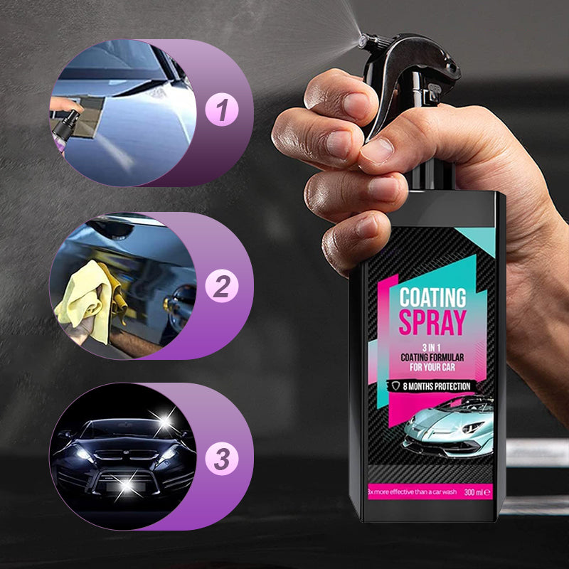 🎉Limited Time Offer 3-in-1 High Protection Quick Car Coating Spray