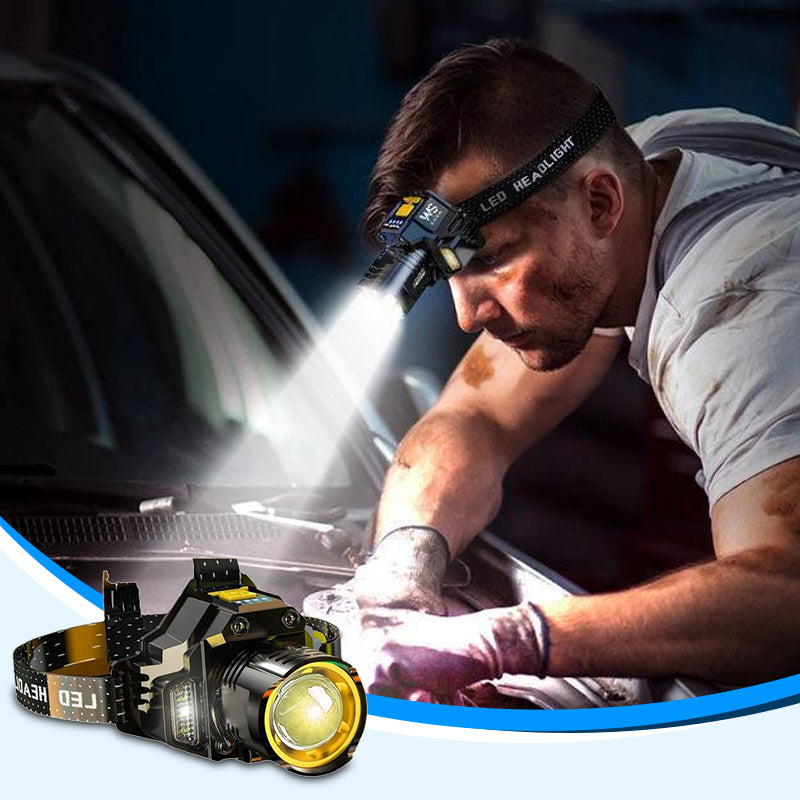 🔥2025 New Arrival🔥 Outdoor Waterproof Rechargeable Headlamp with Headband