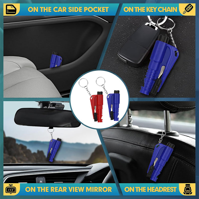 3-in-1 Emergency Car Window Breaker Keychain