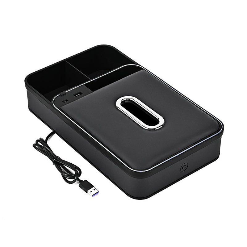 🔥2025 HOT SALE --50% OFF🔥Armrest Storage Box with LED Ambient Lighting
